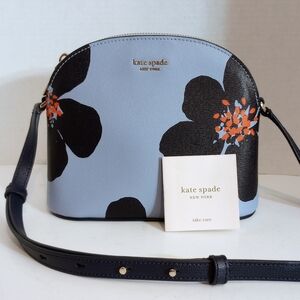 NWOT Kate Spade Grand Flora Sylvia Dome Crossbody Purse, Blue Floral